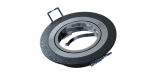 Ceiling lighting point fitting MULO round adjustable black brushed